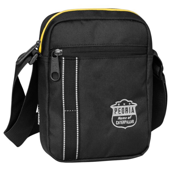 Borseta de umar CATERPILLAR Mochilas rPET Peoria, material 600D poliester – negru/galben „CAT-84068-12”