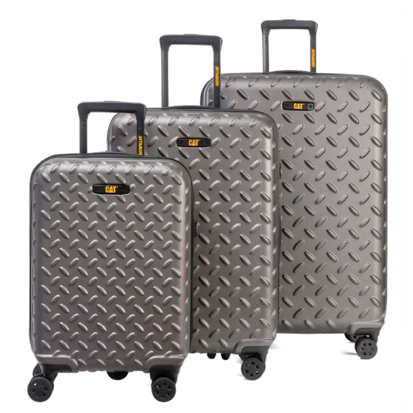 Set 3 trollere CATERPILLAR Industrial Plate, 35L, 59L, 92L, ABS – titanium „CAT-84758-336”