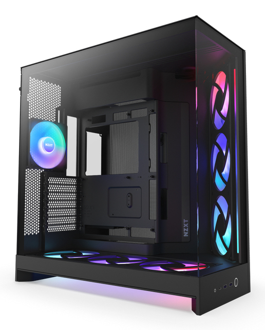 Carcasa NZXT H9 Flow RGB+ (2025), Dual-Chamber, Mid-Tower, Control Hub, Negru „CM-H92FB-P1” (timbru verde 0.32 lei)
