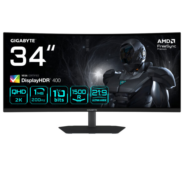 GIGABYTE G34WQC2 34″ WQHD Curved „G34WQC2 EK” (timbru verde 7 lei)