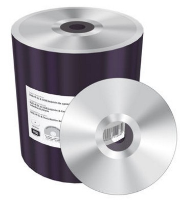 MediaRange DVD+R Double Layer 8.5GB|240min 8x speed, silver, unprinted/blank,Shrink 100 „MR472”
