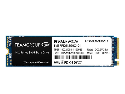 SSD TEAMGROUP MP33 PRO, 512GB, PCIe Gen3x4 M.2 2280, 3D TLC NAND NVMe, R/W: 3400/2600 MB/s, „TM8FPD512G0C101” (timbru verde 0.18 lei)