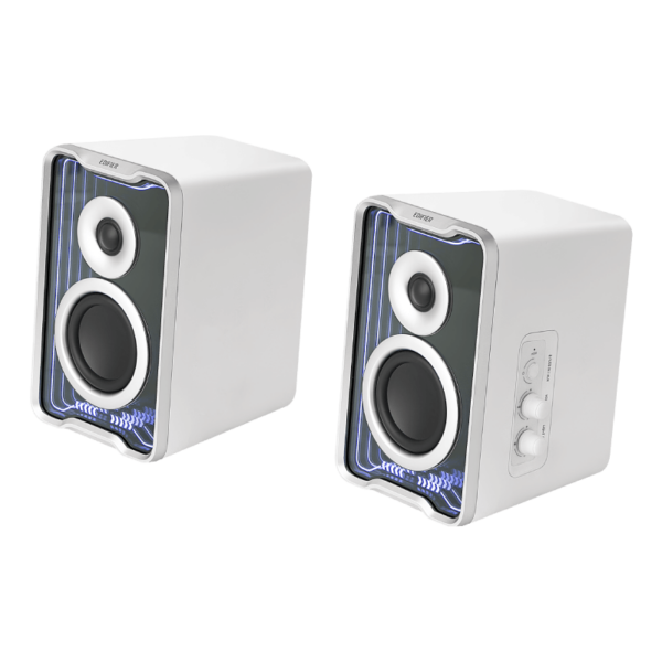 BOXE EDIFIER 2.0, RMS: 30W (2 x 15W), Bluetooth 5.4, USB-A, AUX, WHITE, „QR30-W” (timbru verde 0.8 lei)