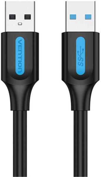 Cablu USB Vention, 0.5m, USB 3.0 A (T) la USB 3.0 A (T), PVC, negru, „CONBD” (timbru verde 0.08 lei) -6922794748804