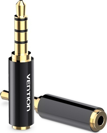 Adaptor audio Vention, Jack 3.5mm (T) la Jack 2.5mm (M), 2.1 canale, conectori auriti, negru, „BFBB0” (timbru verde 0.08 lei)