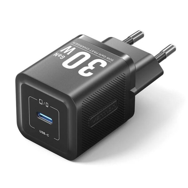 Alimentator retea Vention, 30W, 1 x USB-C, negru, „FEZB0-EU” (timbru verde 0.08 lei) -6922794790216