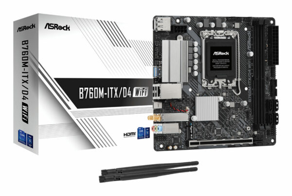 Placa de baza 90-MXBKY0-A0CAYZ Intel B760M-ITX/D4 WiFi, LGA1700 „90-MXBKY0-A0CAYZ”