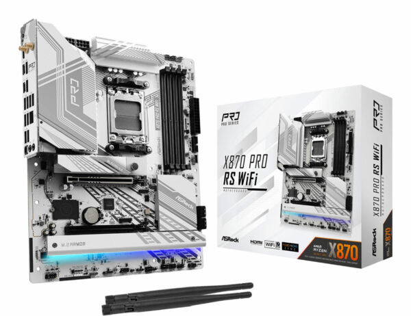 Placa de baza ASRock X870 Pro RS WiFi, AMD X870, AM5, ATX, DDR5 „90-MXBQ00-A0UAYZ”
