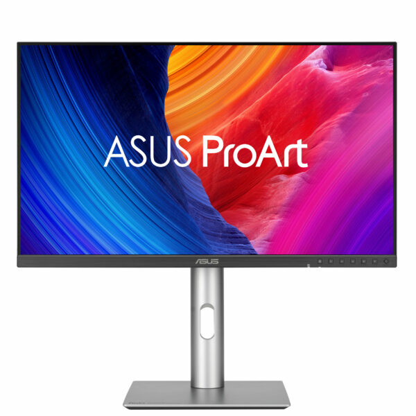 Monitor IPS LED ASUS 27″ PA27JCV, 5120 x 2880, HDMI, DisplayPort, Boxe, Pivot (Negru/Argintiu) „90LM0AL0-B01K70” (timbru verde 7 lei)