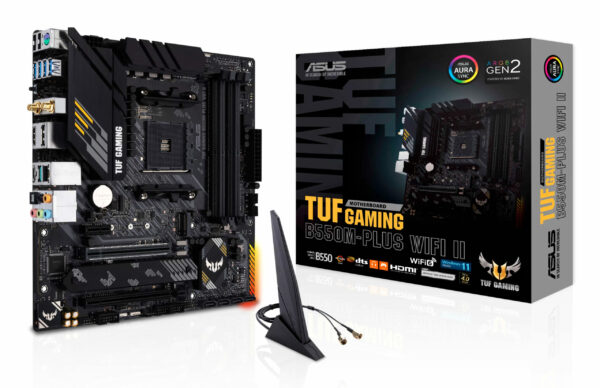 Placa de baza ASUS TUF GAMING B550M-PLUS WIFI II, AMD B550, AM4, mATX „90MB19Y0-M0EAY0”