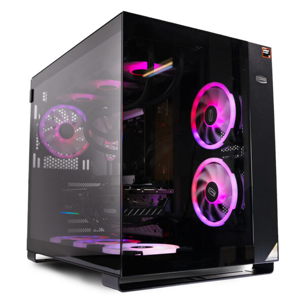 Sistem Destop PC Spacer Annihilator, AMD Ryzen 9 9900X3D, 32 GB DDR5, 2TB SSD, Asrock Radeon RX 9070 XT Challenger, No Os, Negru, „SPACER-Annihilator-20”