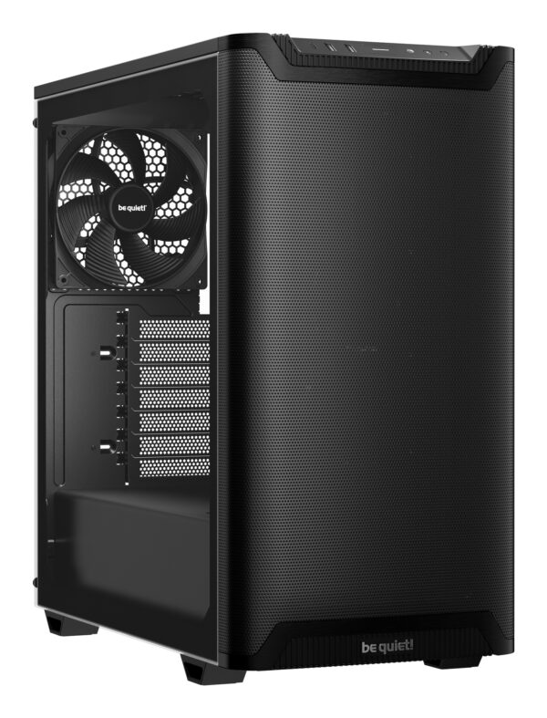 CARCASA be quiet „PURE BASE 501”, middle tower, gaming, fara sursa, suporta 6xfan, 2xfan inclus, PSU shroud, USB Type-C x 1, USBx2, audio+mic, 7 sloturi expansiune, negru, „BGW74” (timbru verde 0.16lei)