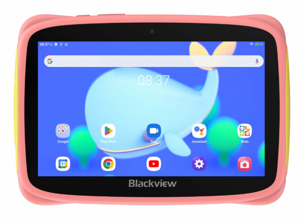 Blackview Tab 3 Kids, Blue, 7-inch HD 1024×600, 7731E Quad-core 1.3GHz, Front 0.3MP; Rear 2MP Camera, 2GB/32GB, 3280mAh battery, NO Charging Doke 3.0 Go (Android 13), Pink „BVTAV3_KIDS-P_EU” (timbru verde 0.9 lei)