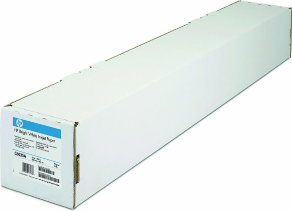 HP Bright White Inkjet Paper 4.7 mil , 90 g/mxxxx (24 lbs) , 610 mm x 45.7 m