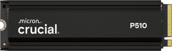 Crucial P510 1TB PCIe Gen5 NVMe 2280 M.2 SSD with heatsink „CT1000P510SSD5”