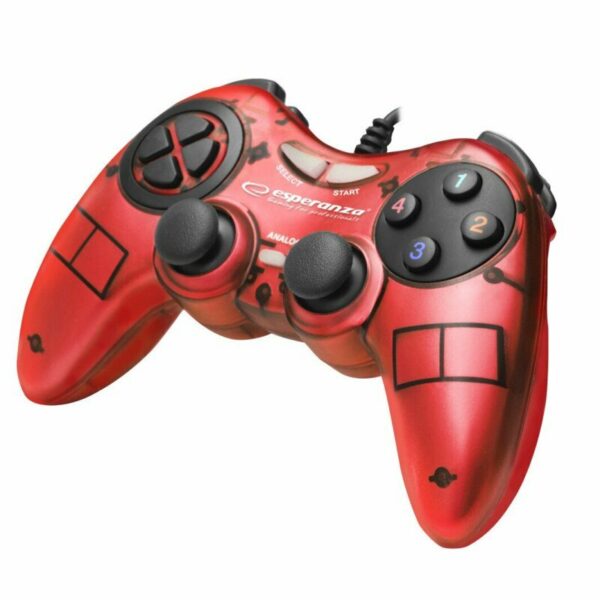 Gamepad Esperanza Fighter EGG105B cu vibratii Usb PC Rosu „EGG105R” (timbru verde 0.8 lei)