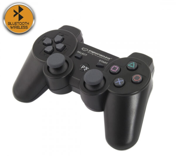 Gamepad Esperanza Marine EGG109K cu vibratii Bluetooth PS3 Negru „EGG109K” (timbru verde 0.8 lei)