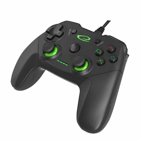 Gamdepad cu fir Esperanza Vanquisher EGG110K cu vibratii USB PC/PS3 Negru „EGG110K” (timbru verde 0.8 lei)