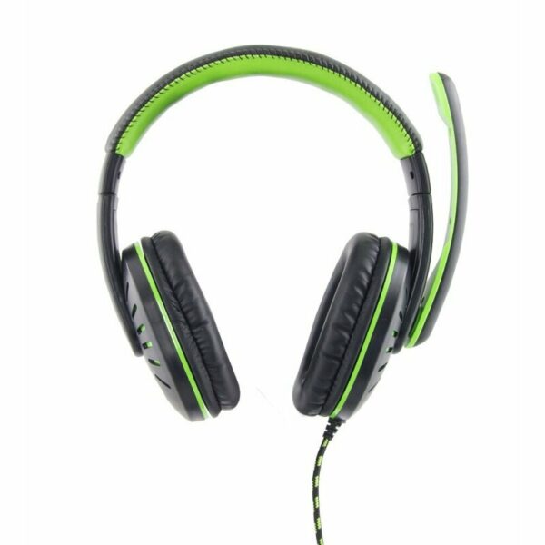 Casti gaming cu microfon Esperanza Crow EGH330B stereo 2m Negru/Verde „EGH330G” (timbru verde 0.8 lei)
