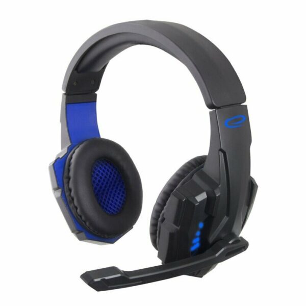 Casti gaming cu microfon Esperanza Avanger EGH450 stereo 2m Negru/Albastru „EGH450” (timbru verde 0.8 lei)