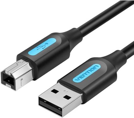 Cablu USB imprimanta Vention, 0.5m, USB-A 2.0 (T) la USB-B 2.0 (T), PVC, negru, „COQBD” (timbru verde 0.08 lei) -6922794748545