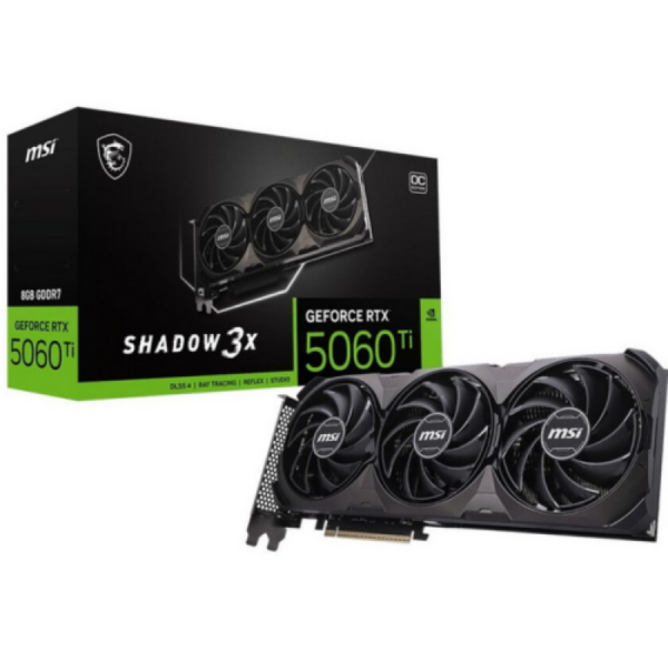 MSI GEFORCE RTX 5060TI 8G SHADOW 3X OC „GEFORCE RTX 5060 TI 8G SHADOW 3X OC CLAS”