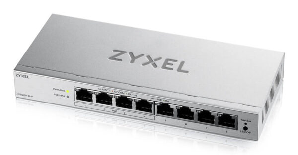 ZYXEL GS1200-8HPV3 8P 4PoE WEBMNG SWITCH „GS1200-8HPV3-EU0101F” (timbru verde 2 lei)