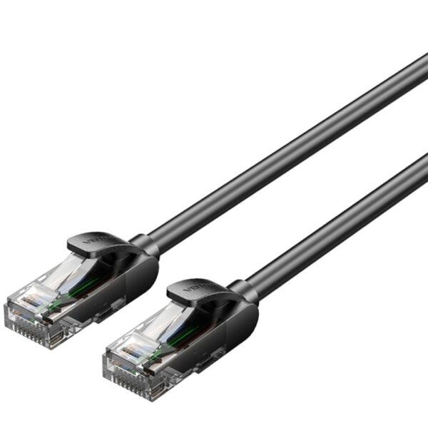 Patch cord UTP Vention, Cat. 5e, RJ-45 (T) la RJ-45 (T), 3m, AWG 26, 1000Mbps, negru, „IABBI” (timbru verde 0.08 lei) – 6922794781429