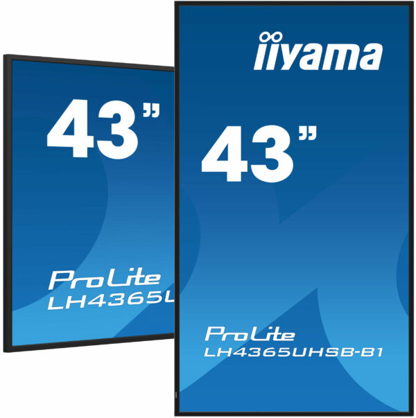 Ecran Profesional IPS LED iiyama ProLite 42.5″ LH4365UHSB-B1, UHD (3840 x 2160), HDMI, DisplayPort, Boxe (Negru) „LH4365UHSB-B1” (timbru verde 7 lei)