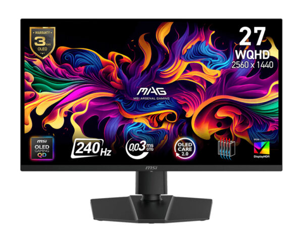 MSI MAG 273QP QD-OLED X24 26.5inch WQHD 240Hz 0.03ms 2xHDMI DP Black „MAG 273QP QD-OLED X24” (timbru verde 7 lei)