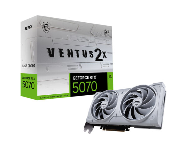 MSI GeForce RTX 5070 12GB VENTUS 2X OC WHITE „RTX 5070 12G VENTUS 2X OC WHITE”