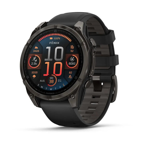 Smartwatch Garmin fenix 8, 47mm, Ecran AMOLED 1.4″, Bluetoothxxxx, ANT+xxxx, Wi-Fixxxx, 32GB Flash, 10 ATM (Negru) „010-02904-21” (timbru verde 0.18 lei)