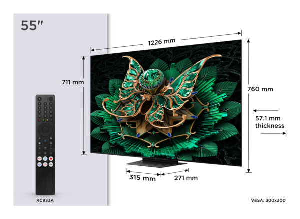 Smart TV QD-MiniLED 55C7K Seria C7K 139cm 4K UHD HDR „55C7K” (timbru verde 15 lei)