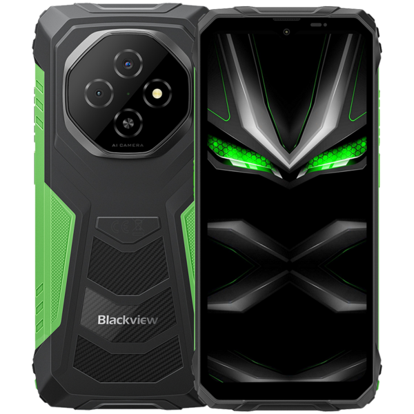Blackview FORT1 LTE 6.56-inch HD+ 1612×720 90Hz 6+256GB Unisoc T615 Octa-Core 1.8GHz 8MP Front 16+2MP Rear NFC MIL-STD-810H 10000mAh Fingerprint Android 15 Green „BVFORT1_G6_EU” (timbru verde 0.45 lei)