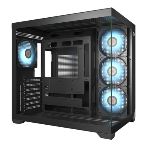 CARCASA PCCooler „C3 T700 ARGB”, middle tower, gaming, fara sursa, suporta 10xfan, 4xfan inclus, USB Type-C x 1, USB 3.0 x 1, USB 2.0 x 1, audio+mic, 7 sloturi expansiune, negru, „C3 T700 ARGB BK” (timbru verde 0.32lei)