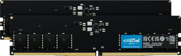 Memorii Crucial CT2K64G56C46U5, 128 GB (2x 64GB), DDR5-5600 MHz, CL 46, Dual Channel „CT2K64G56C46U5”