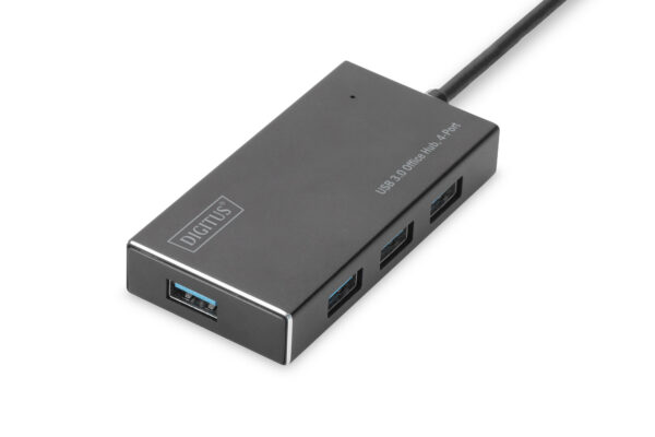 DIGITUS DA-70240-1 DIGITUS Hub 4-port USB 3.0 SuperSpeed, Power Supply, HQ aluminum „DA-70240-1” (timbru verde 0.18 lei)