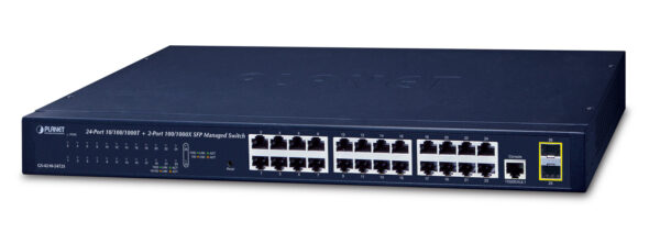 NET SWITCH 24PORT 1000M/GS-4210-24T2S PLANET „GS-4210-24T2S” (timbru verde 2 lei)