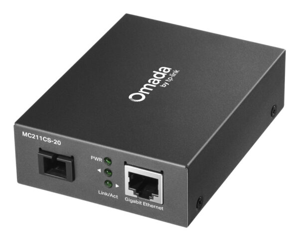 MEDIA CONVERTOR TP-LINK, Omada Gigabit WDM, 1xxxx Gigabit SC/UPC Fiber Port, 1xxxx 10/100/1000 Mbps RJ45, pana la 20km „MC211CS-20”