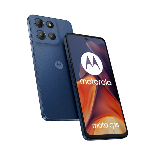 Smartphone Moto G15 128GB 8GB RAM Dual SIM Navy „PB6E0062PL” (timbru verde 0.45 lei)