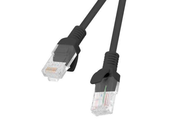 Patch cord Lanberg Cat.6 UTP 15 m negru „PCU6-10CC-1500-BK” (timbru verde 0.8 lei)