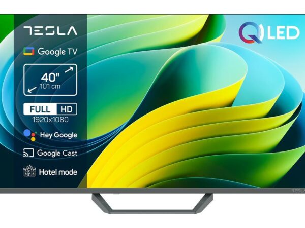 Tesla Google TV QLED Q40E665GFS, 101 cm, FHD, gri350 cd/m, CI+, HDR, VESA 200x100mm „Q40E665GFS” (timbru verde 15 lei)
