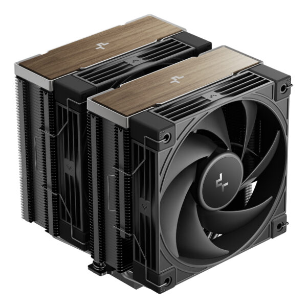 COOLER DeepCool „AK620 G2″ skt. Intel si AMD, racire cu aer, vent. 2 x 120mm, 2000 rpm, 6 heatpipes, inaltime 159mm, top cover lemn, negru,”R-AK620G2-BKNNMN-GJD” (timbru verde 2 lei)
