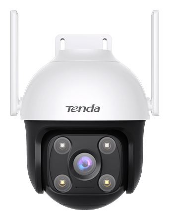 CAMERA IP Tenda, cube, wireless Wi-Fi 6, pt. exterior, dual-lens full color night vision, dist. IR 30m, 5 Mpx rezolutie 3K, microfon, carcasa plastic, include card microSD 128GB, „RH7-WCA” (timbru verde 0.8 lei)