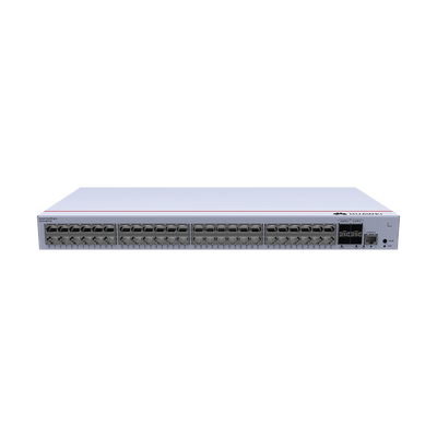 HUAWEI eKitEngine S310-48×10/100/1000BASE-T ports 4 x GE SFP ports AC power supply Packet forwarding rate: 77 Mpps Damaged Box (P) „S310-48T4S” (timbru verde 2 lei)