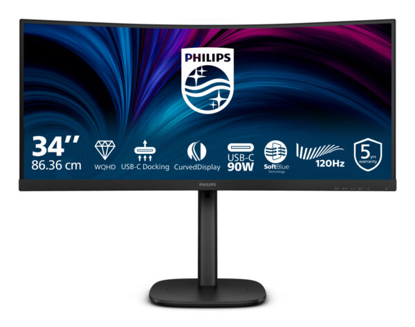 Monitor Philips 34″ 34B2U3600C/00 „34B2U3600C/00” (timbru verde 7 lei)