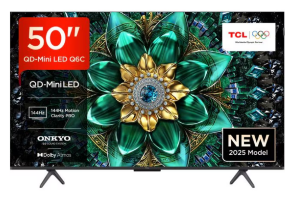 Mini LED TV 4K 50(126 cm) TCL 50Q6C „50Q6C” (timbru verde 15 lei)