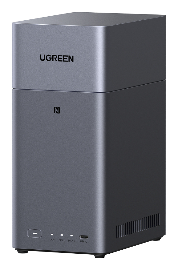 NAS Ugreen „DH2300 Bundle”, CPU RK3576 2.0GHz ARM, RAM DDR4 4Gb, SATA 30Tx2, LAN 2.5Gbx1, 1xUSB 3, 1xTypeC, HDMI 2.0 4K, „95998” (timbru verde 7 lei) – 6941876294800