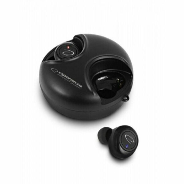 Casti True Wireless cu microfon Esperanza Aries, EH228K, Bluetooth, Touch control, Negru „EH228K” (timbru verde 0.18 lei)