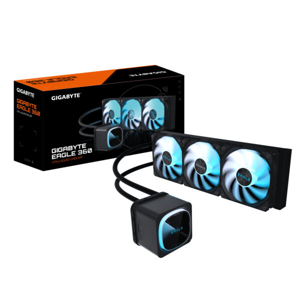 Cooler Lichid GIGABYTE EAGLE 360, Racire cu lichid, AIO 360mm, RGB, Intel/ AMD, Negru „GP-GIGABYTE EAGLE 360” (timbru verde 2 lei)